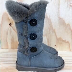 UGG Australia - Bailey Button Triplet Tall - Boots - Gray -Women's - 7 -S/N 1873
